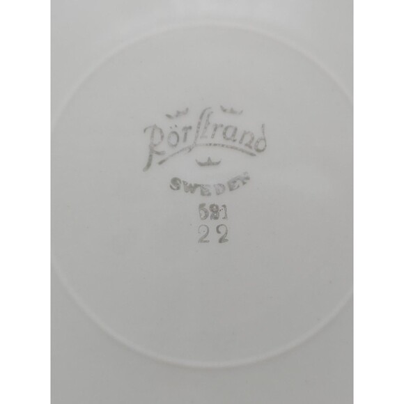 Rorstrand Sweden Porcelain #531 Scalloped Dessert Plate Gold Ribbon Pattern - Picture 3 of 6